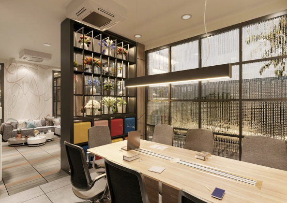 office-table-with-bookshelf